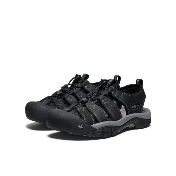 Men's Newport Leather Sandal  |  Black/Steel Grey
