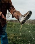 Men's Flatland Pull-On Waterproof Work Boot (Soft Toe)  |  Bison/Black