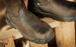Men's CSA Flatland Pull-On Waterproof Work Boot INT MET (Carbon Toe)  |  Dark Brown/Black