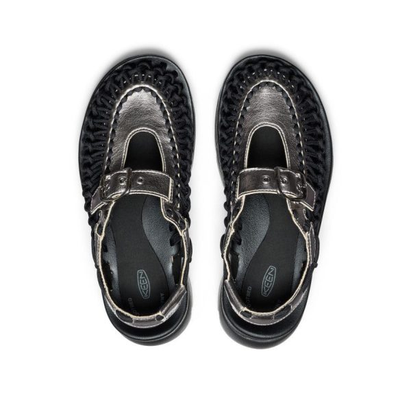 All Gender UNEEK PLT Mary Jane Sneaker  |  Silver/Black