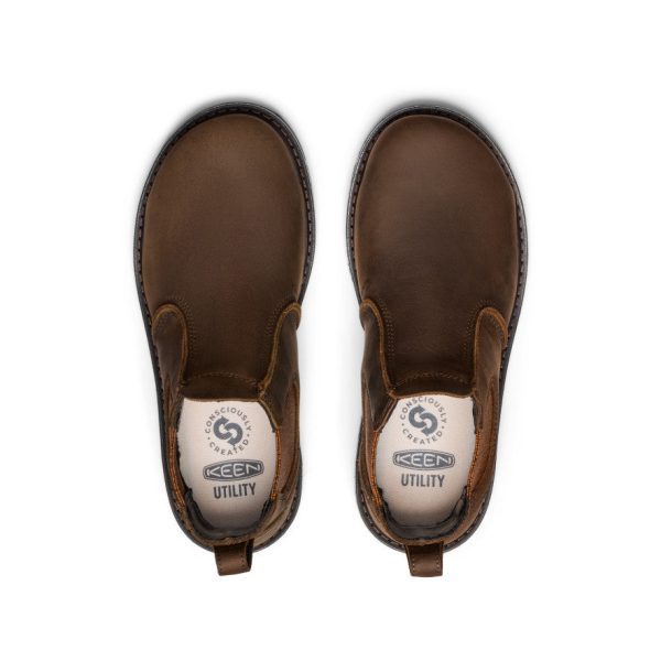 Women's San Jose Chelsea 90?? Heel Boot (Aluminum Toe) | Cascade Brown/Black