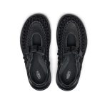 All Gender UNEEK PLT Mary Jane Sneaker  |  Black Smooth Lea