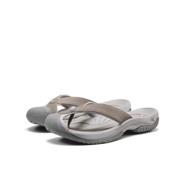 Men's Waimea Leather Flip-Flop  |  Monochrome/Steel Grey