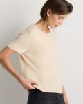 Lightweight Cotton Cashmere Relaxed Sweater Tee