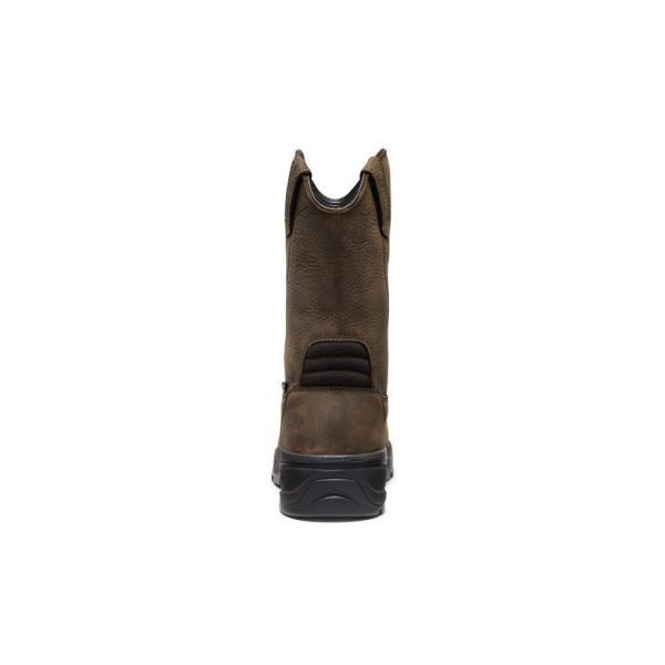 Men's CSA Flatland Pull-On Waterproof Work Boot INT MET (Carbon Toe)  |  Dark Brown/Black