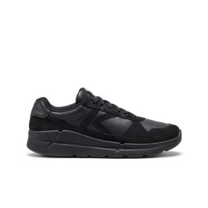 Men's KM2 Leather Jogger | Black/Black