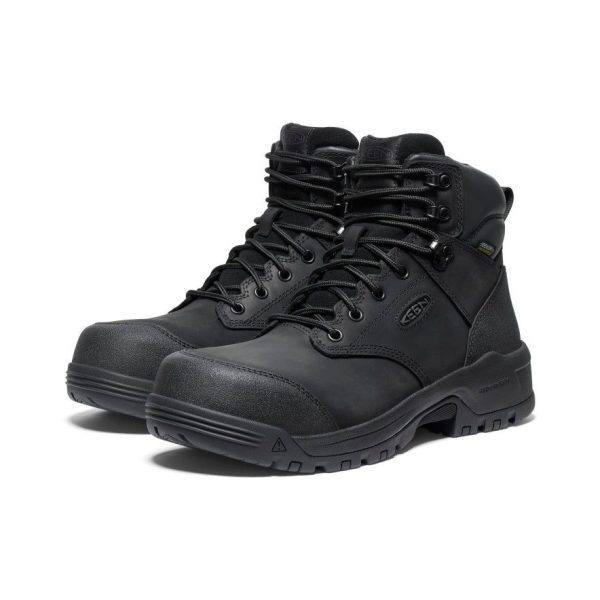 Men's Evanston 6 Waterproof Boot (Carbon Toe)  |  Black/Black