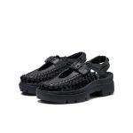 All Gender UNEEK PLT Mary Jane Sneaker  |  Black Smooth Lea