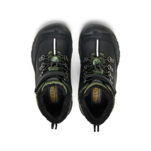 Little Kids' Kanibou Waterproof Winter Boot  |  Black/Bronze Green
