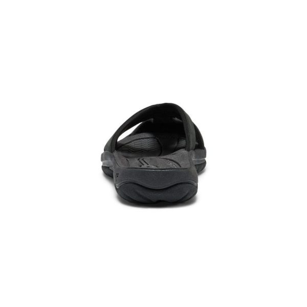 Women's Bali Leather Slide Sandal  |  Black/Black