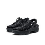 All Gender UNEEK PLT Sneaker  |  Black Smooth Lea