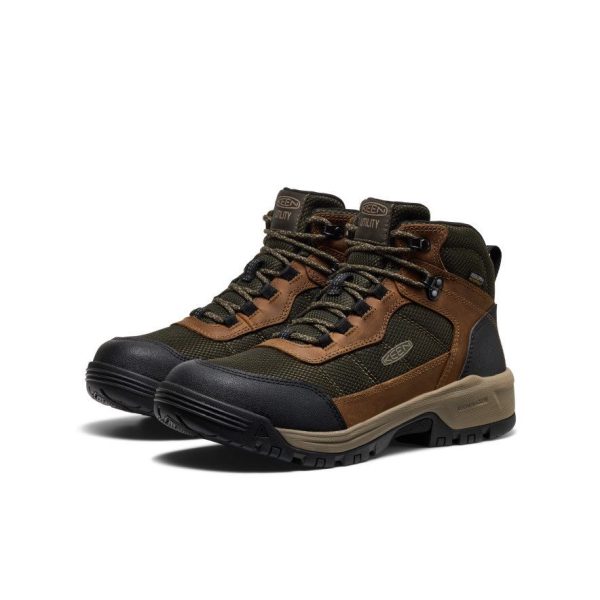 Men's Skokie Waterproof Work Boot (Soft Toe)  |  Forest Night/Black