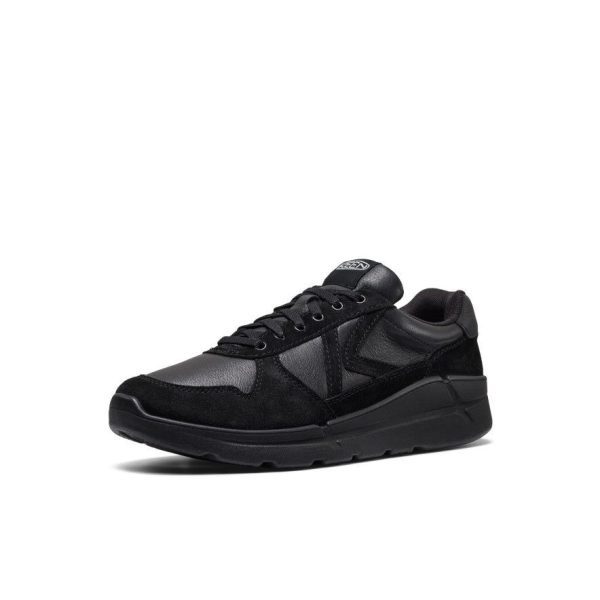 Men's KM2 Leather Jogger | Black/Black